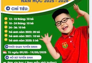 🎉🎉 TUYỂN SINH NĂM HỌC 2025 – 2026 🎉🎉 TRƯỜNG MẦM NON THỰC HÀNH HOA THUỶ TIÊN